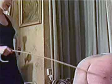 A Cheating Husband gets a hard caning from his strict wife